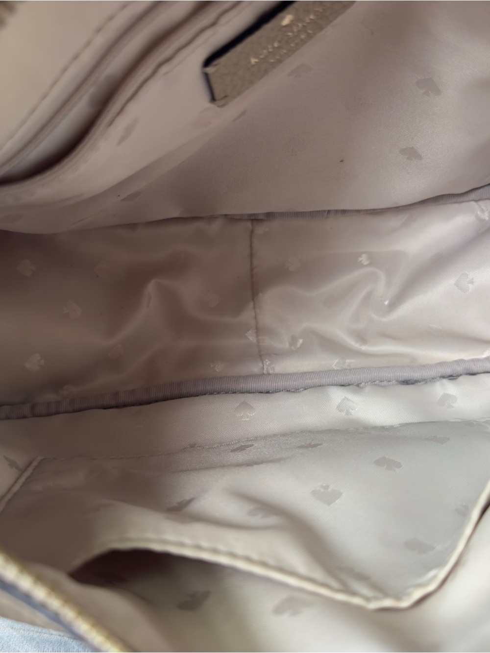 Kate Spade Cream Pebbled Leather Shoulder Bag Detachable Strap - Picture 3 of 8